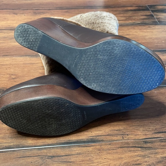 Stewart weitzman brown wedge faux fur boots - Picture 5 of 12